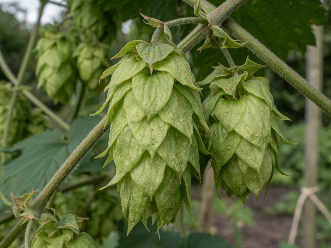 Hop cones close-up