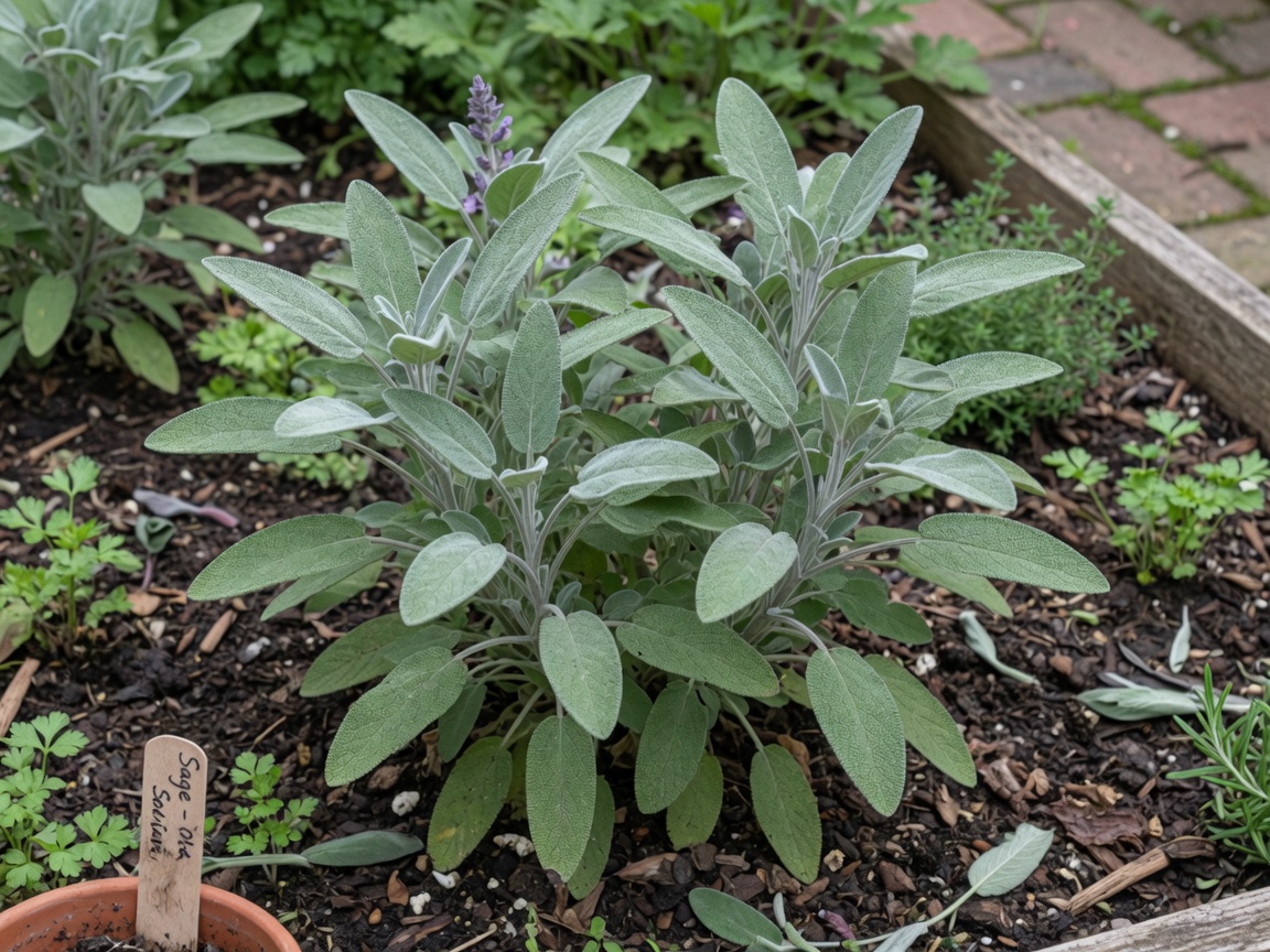 Culinary sage plant